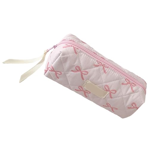 SELVFZ Hochkapazitäts Bleistiftkoffer Bowknot Stiftbeutel Tragbare Stiftveranstalter Reisen Make Up Aufbewahrung Für Frauen Student Toilettenbeutel Für Reisen von SELVFZ
