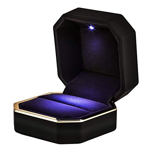 Hochzeit Anhänger Box LED LEGED Deluxe Schmuck Geschenkvergütung Display Aufbewahrung Faltbarer von SELVFZ