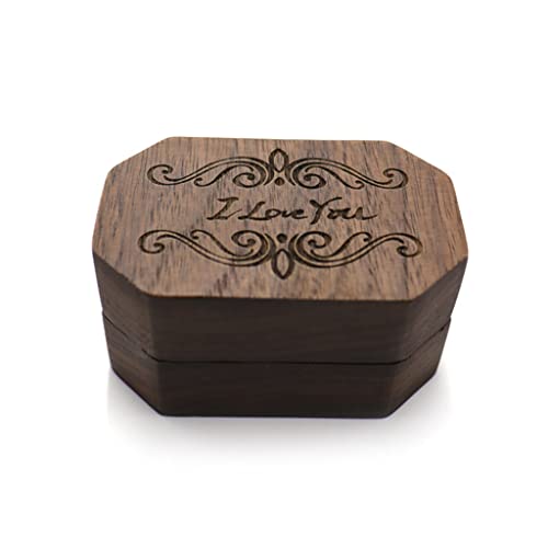 SELVFZ Hochzeit Förmige Massive Holzringkasten Samt Weich von SELVFZ