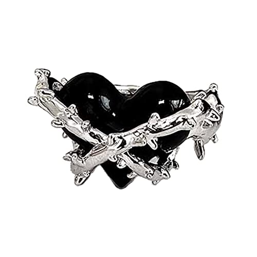 SELVFZ Inhaftiertes Herz Metalldornen Liebesring Unregelmäßig Nischendesign Offener Männer Und Frauen Paare Schmuck Geburtstag Geschenk SELVFZ Inhaftiertes Herz Metalldornen Liebesring Unregelmäßig Nischendesign Offener Männer Und Frauen Paare Schmuck Geburtstag Geschenk von SELVFZ