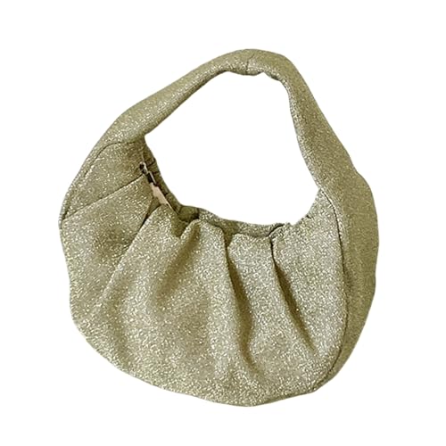 SELVFZ Koreanische Stile Tägliche Tasche Für Frauen Und Mädchen Ästhetische Handtasche Allzugemachte Knödel Bag Mode Top Moon Frauen Ruched Handtasche Dating Dating von SELVFZ