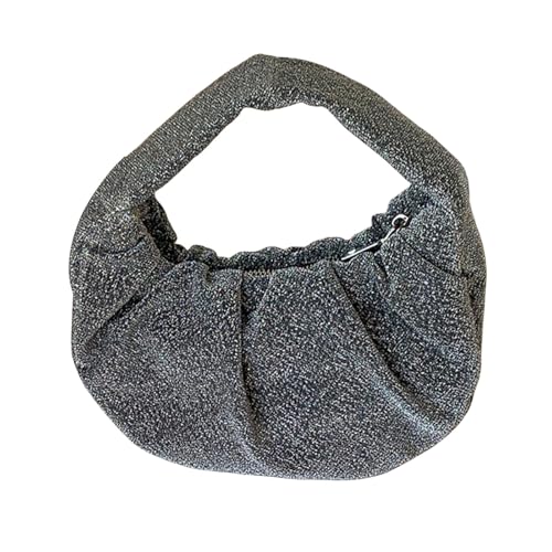 SELVFZ Koreanische Stile Tägliche Tasche Für Frauen Und Mädchen Ästhetische Handtasche Allzugemachte Knödel Bag Mode Top Moon Frauen Ruched Handtasche Dating Dating von SELVFZ