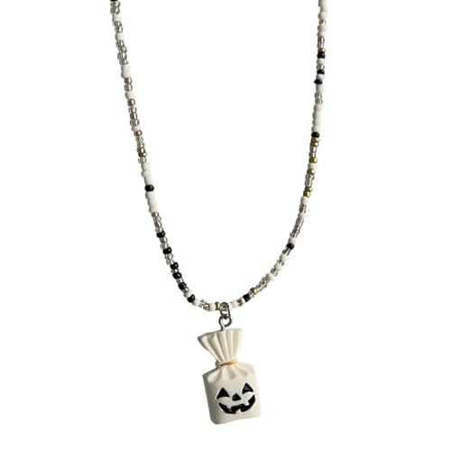 SELVFZ Kreatives Halloween Anhänger Halskette Statement Choker Mode Schmuck Schlüsselbein Kette Acrylperlen Charm Halskette SELVFZ Kreatives Halloween Anhänger Halskette Statement Choker Mode Schmuck Schlüsselbein Kette Acrylperlen Charm Halskette von SELVFZ