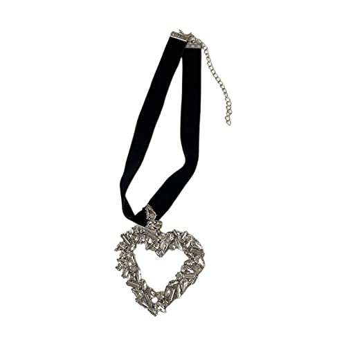SELVFZ Kristallliebe Herz Schwarzer Samtkragen Halskette Vintage Große Strasssteine Choker Punk Schlangekette Kette Geschenk Für Frauen Mädchen SELVFZ Kristallliebe Herz Schwarzer Samtkragen Halskette Vintage Große Strasssteine Choker Punk Schlangekette Kette Geschenk Für Frauen Mädchen von SELVFZ