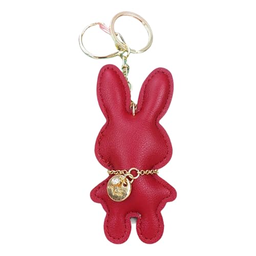 Künstliche Lederkaninchen Keychain Bunnys Anhänger Keyring Bag Accessoire Stilvolle Handtasche Accessoires Für Frauen Mädchen von SELVFZ
