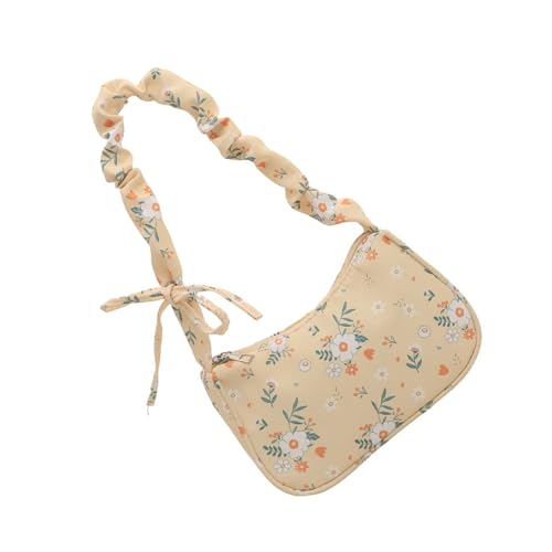 SELVFZ Lebendiger Blumen Umhängetasche Verstellbares Gurt Leichter Twill Stoff Mehrere Taschen Casual Daily Essential Täglich Gebrauch Blumen Geldbeutel von SELVFZ