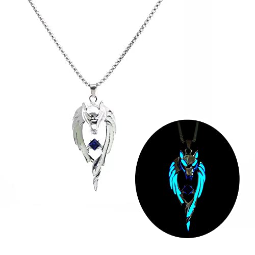 SELVFZ Luminöser Wolf Anhänger Halskette Mode Schmuck Verstellbarer Pullover Kette Handgemachtes Halskette Geschenk Für Frauen Männer SELVFZ Luminöser Wolf Anhänger Halskette Mode Schmuck Verstellbarer Pullover Kette Handgemachtes Halskette Geschenk Für Frauen Männer von SELVFZ