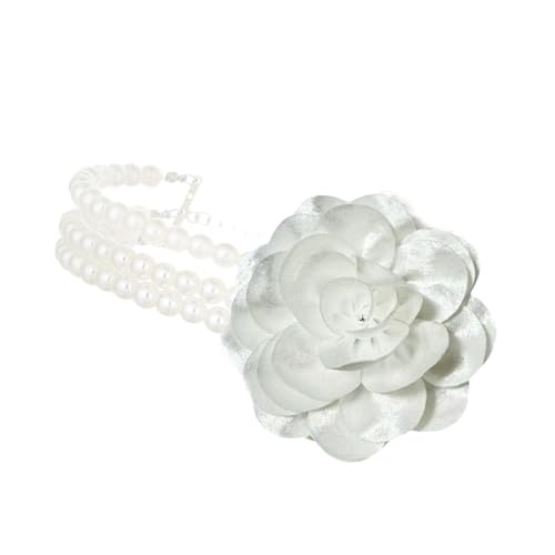 SELVFZ Luxus Blumencharme Perlen Halskette Für Verstellbare Colarbone Kette Daily Weary Hals Halsschmuck Luxus Perlen Pendellennhalle von SELVFZ