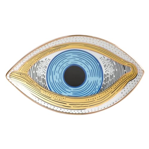 SELVFZ Mehrzweckkreatives Ovales Augen Form Schmucktablett Robuste Keramikringe Accessoire Für Modische Frauen Damen Damen von SELVFZ