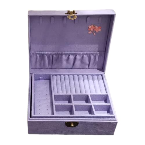 SELVFZ Mehrzweckschmuck Aufbewahrungstruhe Mehrere Kompartiment Organisatoren Mit Schutzfutter Für Frauen Damen Täglich Gebrauch von SELVFZ