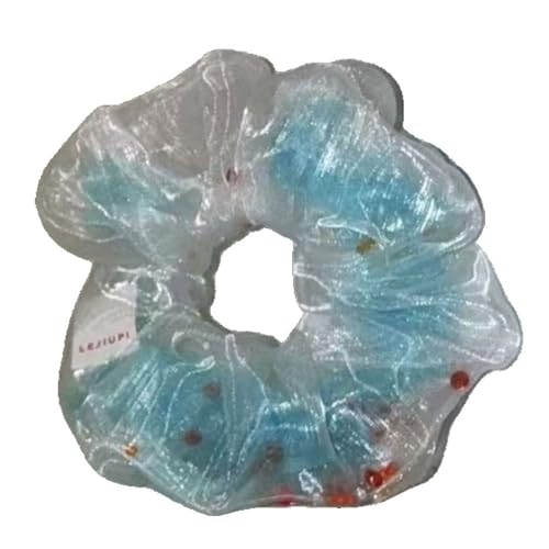SELVFZ Mesh Scrunchie Aquarium Bubble Hair Gummiband Accessoire Elastic Krawatte Für Tägliche Verschleiß Mehrzweckfunktion Büroschule Freizeithaarbindungen von SELVFZ