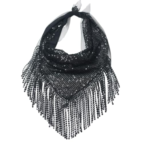 SELVFZ Mode Bandana Kopfschal Kopfbedecker Quadratschal Mit Strassstürmen Neckerchief Wrap von SELVFZ