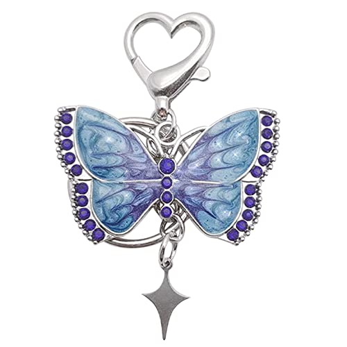 SELVFZ Mode Butterfly Star Keychain Für Männer Frauen Trendanhänger Keychain Rock Punk Vintage Süßes Cooles Accessoires Geschenk von SELVFZ