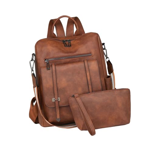 SELVFZ Mode Frauen Leder Rucksackhandtasche Für Frauen Mit Geräumiger Innenschule Casual Make Up Taschen Reisen Daypack Elegant Damen Rucksack SELVFZ Mode Frauen Leder Rucksackhandtasche Für Frauen Mit Geräumiger Innenschule Casual Make Up Taschen Reisen Daypack Elegant Damen Rucksack von SELVFZ