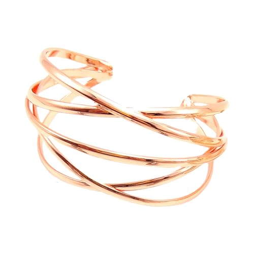 SELVFZ Mode Hohle Armreifen Unregelmäßige Manschette Geometrische Armbänder Metalltextur Handgelenk Schmuck Für Partys Und Tägliche Tragen Casual Gathering Armreifen von SELVFZ