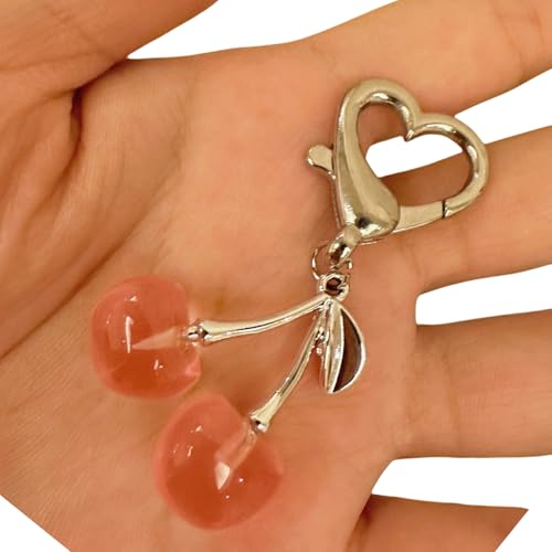 SELVFZ Mode Kirschen Geformte Schlüsselbund Entzückende Kirschen Mode Key Chain Stylish Keyrings Schmuck Für Autoschlüsseln Oder Taschen von SELVFZ