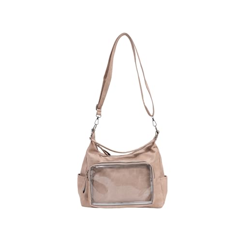 SELVFZ Mode Klare Retro Umhängetasche PU Casual Crossbody Geldbörse Geräumiges Interieur Für Pendeln Von Reiseverkehrsmultifunktional Transparenter Arbeitsbeutel von SELVFZ