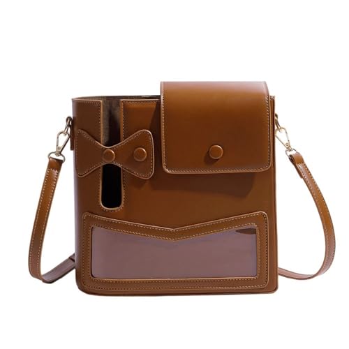 SELVFZ Mode PU Handtasche Für Frauen Kompakte Wasserflächenkoffer Crossbody Water Bottle Tasse Haltertasche Alltag Verwenden Modische Bögen Accessoire Für Pendler von SELVFZ