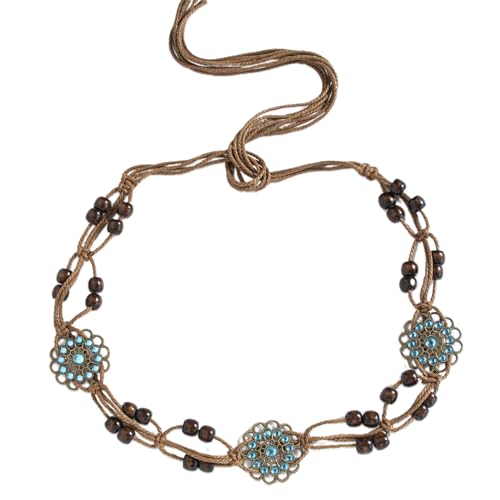 SELVFZ Mode Retro Taillengürtel Vielseitig Gewebte Randdesign Linkgürtel Taillengürtel Rand Taillenkette Für Frau von SELVFZ
