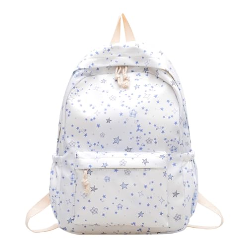 SELVFZ Mode Sternmuster Rucksack Praktischer Verschleiß Resistant Nylon Praktisches Kompartiment Design Für Frauen Ergonomische Schultergurt Geeignet von SELVFZ