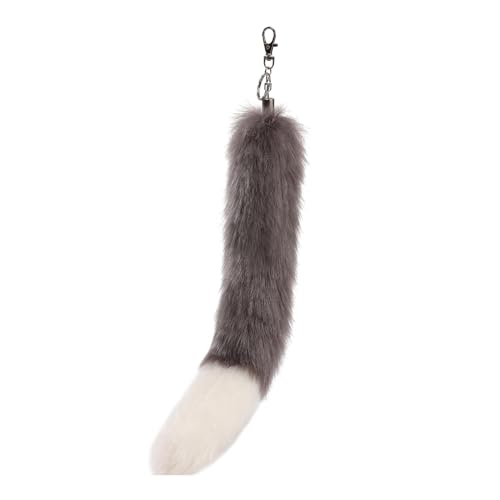 Modefüchse Pelze Schwanz Quasten Schlüsselbund Handtasche Anhänger Keyring Taschen Dekorationen Auto Schlüsselring Geschenk Für Frauen Mädchen von SELVFZ