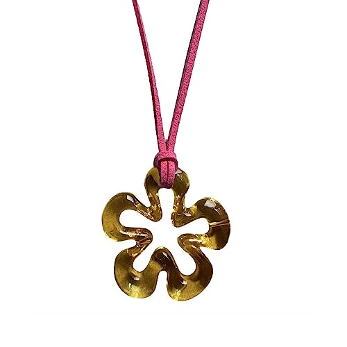 SELVFZ Modeharz Anhänger Halskette Süße Coole Schlüsselbeutel Kette Süßer Halskette Halskette Schmuck Leder Seilhals Kette von SELVFZ