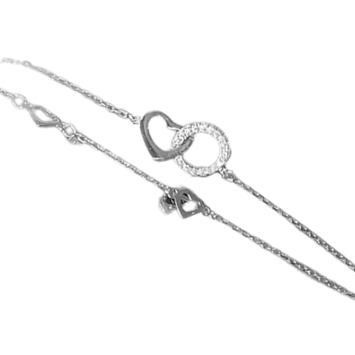 SELVFZ Moderne Geometrische Handgelenkskette Elegant Silberfarbe Armband Ornament Für Mädchen Mit Doppelschicht Designs von SELVFZ