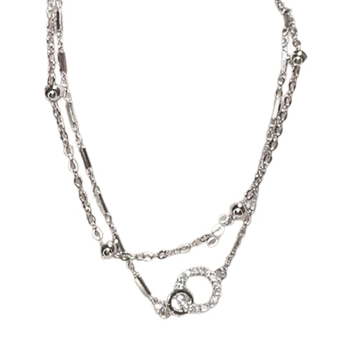 SELVFZ Moderne Geometrische Handgelenkskette Elegant Silberfarbe Armband Ornament Für Mädchen Mit Doppelschicht Designs von SELVFZ