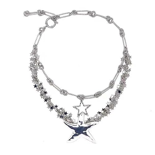 SELVFZ Modetrend Leicht Luxus Nische Colarmbone Kette Temperament Einfacher Kalter Fünf Punkte Stern Halskette SELVFZ Modetrend Leicht Luxus Nische Colarmbone Kette Temperament Einfacher Kalter Fünf Punkte Stern Halskette von SELVFZ
