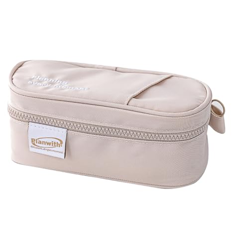 SELVFZ Multifunktionaler Fachstiftkoffer Schüler Großkapazität Stationerie Aufbewahrungstasche Zipper Stationery Aufbewahrung Beutel Cover Bleistift Gehäuse von SELVFZ