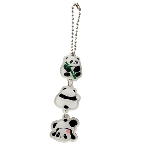 SELVFZ Netter Panda Keychain Practical Keyring Accessoire Einzigartiger Acrylanhänger Für Tierfans Und Trendige Rucksackzubehör Personalisierte Taschendekoration von SELVFZ