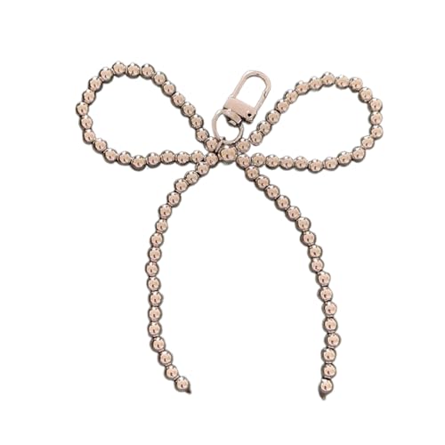 SELVFZ Perlen Bowknot Zauberkasten Keychains Süßer Cooler Anhänger Hanges Orament Keyring Rucksack Dekoration Schmuck Für Frauen Mädchen von SELVFZ