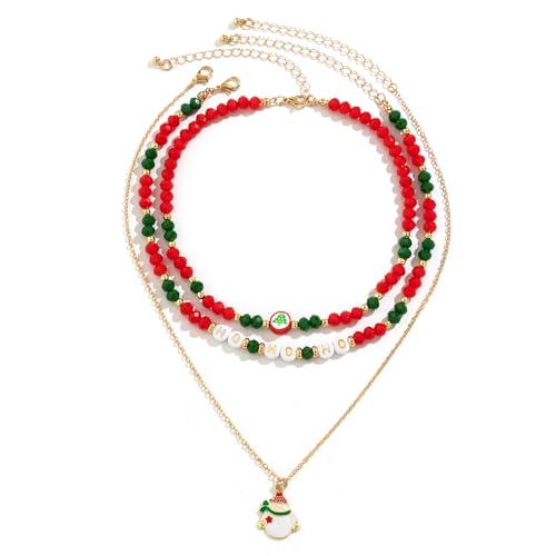 SELVFZ Perlen Halskette Weihnachtszauber Anhänger Heckchain Set Temperament Schlüsselbein Ketten Ketten Mode Schmuck Geschenk Für Frauen Mädchen SELVFZ Perlen Halskette Weihnachtszauber Anhänger Heckchain Set Temperament Schlüsselbein Ketten Ketten Mode Schmuck Geschenk Für Frauen Mädchen von SELVFZ