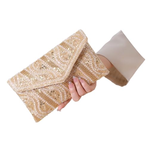 SELVFZ Perlen Pailletten Umhängetaschen Mit Kettengurt Trendige Clutches Geldbörse Damen Abendbeutel Crossbody Geldbörsen Für Frauen Crossbody Taschen Für Frauen von SELVFZ