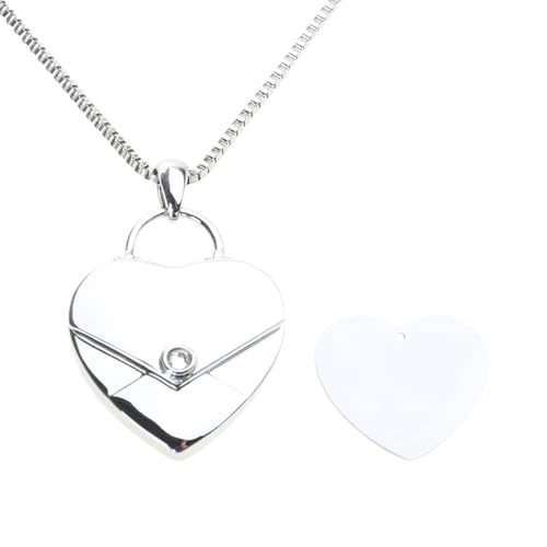 SELVFZ Phrase Liebesbrief Halskette Lockerhälfte Halsketten Geheime Meldung Herz Medaillon Halskette Herzschmuck Für Freundinnen SELVFZ Phrase Liebesbrief Halskette Lockerhälfte Halsketten Geheime Meldung Herz Medaillon Halskette Herzschmuck Für Freundinnen von SELVFZ
