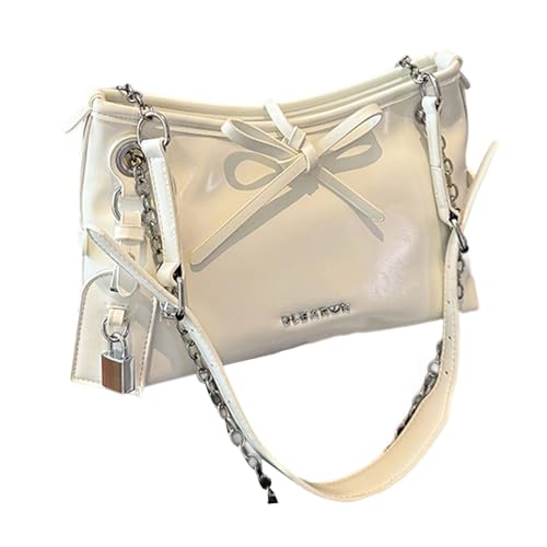SELVFZ Praktische PU Leder Umhängetasche Modische Bögen Großzügig Speicherplatz Leichtes Design Crossbody Taschen Geräumige PU Leder Umhängetasche von SELVFZ