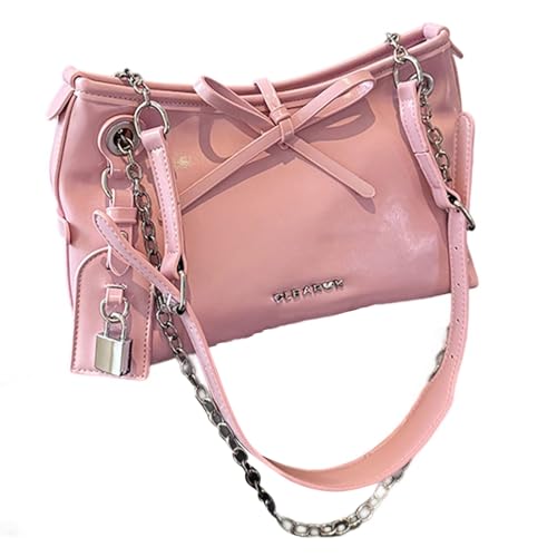 SELVFZ Praktische PU Leder Umhängetasche Modische Bögen Großzügig Speicherplatz Leichtes Design Crossbody Taschen Geräumige PU Leder Umhängetasche von SELVFZ