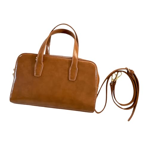 SELVFZ Praktische PU Leder Umhängetaschen Frauen Bowler Bag Crossbody Geldbörse Mit Geräumigem Innenraum Und Abnehmbarem Riemen Alltags Essential Tasche von SELVFZ