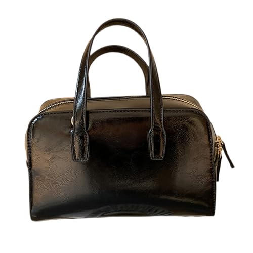 SELVFZ Praktische PU Leder Umhängetaschen Frauen Bowler Bag Crossbody Geldbörse Mit Geräumigem Innenraum Und Abnehmbarem Riemen Alltags Essential Tasche von SELVFZ