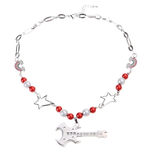 SELVFZ Punk Rock Girl Hollow Star Rainbow Chocker Gitarre Anhänger Collarbone Halskette Schmuck Frauen Mädchen Teen SELVFZ Punk Rock Girl Hollow Star Rainbow Chocker Gitarre Anhänger Collarbone Halskette Schmuck Frauen Mädchen Teen von SELVFZ