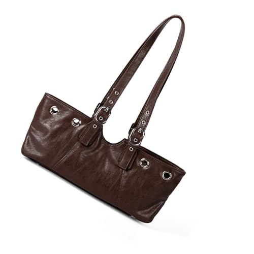 SELVFZ Punk Sternten Umhängetasche Bequemer Riemen Unterarmer Geldbörse Trendy PU Leder Handtasche Für Freizeit Und Partyanlass Frauenbeutel von SELVFZ