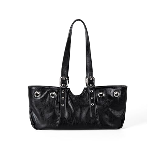 SELVFZ Punk Sternten Umhängetasche Bequemer Riemen Unterarmer Geldbörse Trendy PU Leder Handtasche Für Freizeit Und Partyanlass Frauenbeutel von SELVFZ