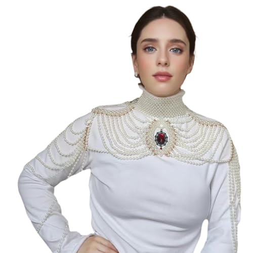 SELVFZ Raffinierte Perlen Und Quasten Schulterkette Für Frauen Von 18 35 Jahren Tragbar Für Hochzeiten Und Spezielle Daten Brauthochzeit Halskette von SELVFZ