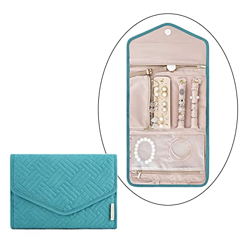 SELVFZ Reiseschmuck Rollklappkoffer Für Schmuck Verpackung Halskette Armbänder Ohrringe Watch Aufbewahrungsbeutel Juwelier Behälter Für Frauen von SELVFZ