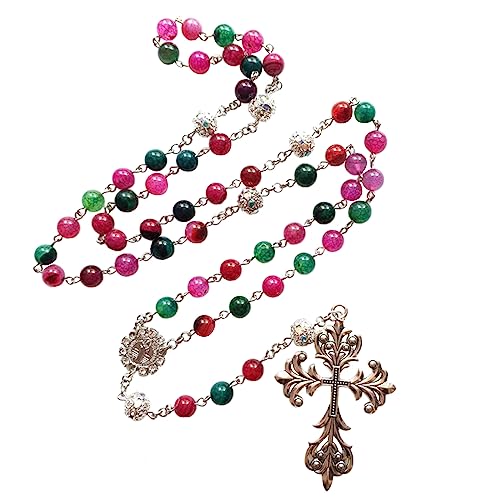 SELVFZ Religion Heckkette Christliche Rosenkranz Halskette Für Frauen Männer Überqueren Anhänger Krawatte Perlen Ketten Halsschmuck Schmuck SELVFZ Religion Heckkette Christliche Rosenkranz Halskette Für Frauen Männer Überqueren Anhänger Krawatte Perlen Ketten Halsschmuck Schmuck von SELVFZ