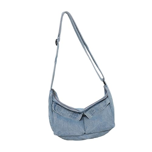 SELVFZ Retro Denims Crossbody Bag Für Frauen Große Kapazität Umhängetasche Einfache Messenger Mode Einkauf Täglich Retro Jeans Crossbody Für Frauen Große Kapazität Schultermodetasche von SELVFZ