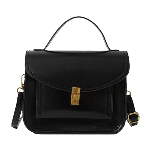 SELVFZ Retro Umhängetasche Weiche Leder Crossbody Geldbörse Für Frauen Einfache Handheld Kleine Quadratische Taschen Mit Verstellbarem Riemen PU Lederhandtasche von SELVFZ