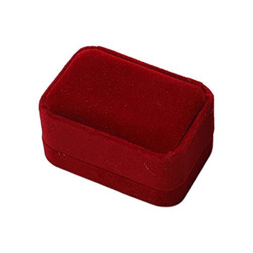 SELVFZ Ringbox Ohrringe Juwelierbox Ohrringe Schmuckausstellung Grau Dunkelblau Ringbox Samt Ringbox Hochzeit von SELVFZ