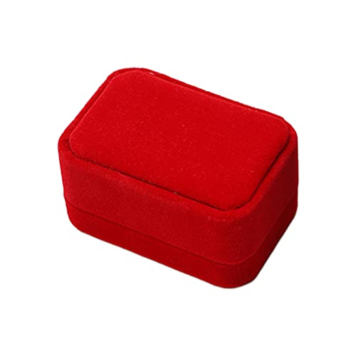 SELVFZ Ringbox Ohrringe Juwelierbox Ohrringe Schmuckausstellung Grau Dunkelblau Ringbox Samt Ringbox Hochzeit von SELVFZ