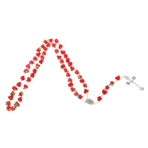 SELVFZ Rosenkranzperlen Katholische Rosenkranz Halskette Rose Gebet Gebet Kreuz Kruzifix Anhänger Vintage Religiöse Schmuck Für Frauen Mädchen SELVFZ Rosenkranzperlen Katholische Rosenkranz Halskette Rose Gebet Gebet Kreuz Kruzifix Anhänger Vintage Religiöse Schmuck Für Frauen Mädchen von SELVFZ